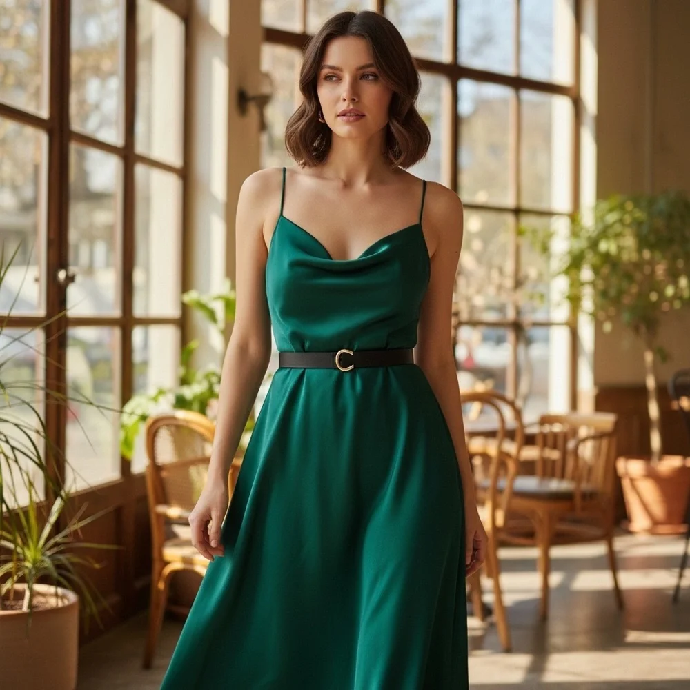 Classic Black Leather Gold C Buckle Belt - Picture 4 of 10